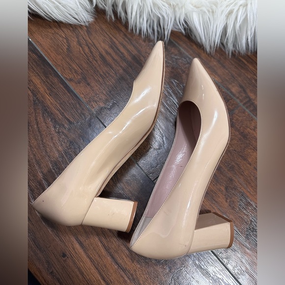Kate spade patent leather pointed nude block heels - Picture 5 of 8
